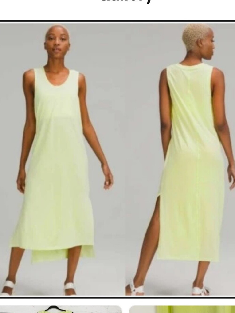 Lululemon | All Yours Yellow Tank Maxi Dress Large